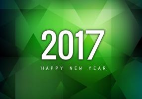 Bonne année 2017 sur fond vert vecteur
