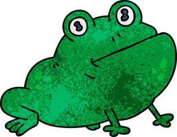 grenouille dessinée à la main excentrique vecteur