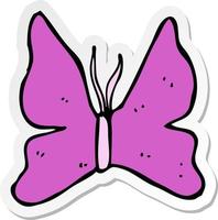 autocollant d'un symbole de papillon de dessin animé vecteur