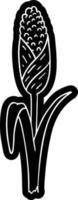 icône de dessin animé dessin de maïs frais en épi vecteur