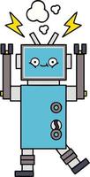 robot de danse de dessin animé mignon vecteur