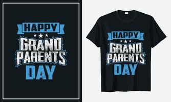 conception de t-shirt fête des grands-parents impression vectorielle premium vecteur