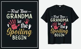conception de t-shirt fête des grands-parents impression vectorielle premium vecteur