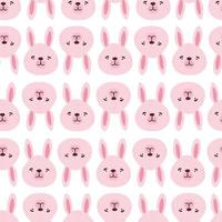 lapins, lièvres, modèle sans couture de bunnyes. personnages mignons. vecteur de dessin animé de bébé dans un style scandinave simple dessiné à la main. impression d'enfants d'illustration de pépinière, douche de bébé.