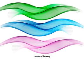Vecteurs d'ondes colorées abstraites vecteur