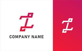 modèle de conception de logo simple lettre l sur deux couleurs différentes. adapté à tous les sports de marque et etc. vecteur