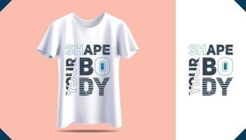 nouveau design d'impression de t-shirt pour hommes. maquette de t-shirt blanc pour hommes. vecteur