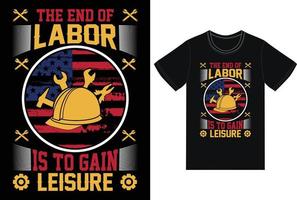 conception de t-shirt de typographie vectorielle de la fête du travail aux États-Unis pour tout le monde vecteur