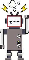 robot de dessin animé mignon vecteur