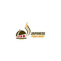 modèle de logo de café et resto de cuisine japonaise vecteur