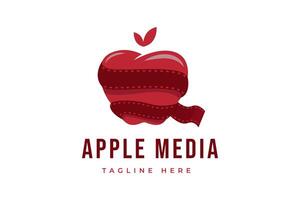 modèle de logo moderne apple media vecteur