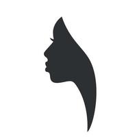 profil de femme afro-américaine. jolie silhouette de visage. illustration vectorielle sur fond blanc vecteur