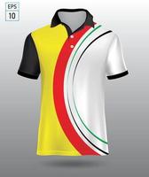 modèle de conception de t-shirt polo personnalisé. vecteur