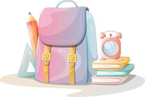 affiche de composition d'accessoires scolaires vecteur