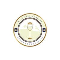 logo du roi du vin de style vintage