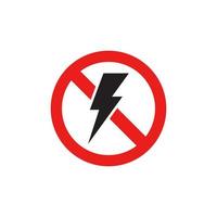 icône flash d'interdiction eps 10 vecteur