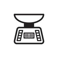 icône de balance de cuisine eps 10 vecteur