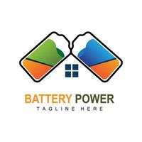 création de logo de batterie, illustration de charge de technologie, vecteur de marque d'entreprise