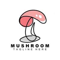 création de logo de champignon, illustration d'ingrédients de cuisine, marque vectorielle de divers produits alimentaires vecteur