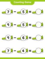 comptez et faites correspondre, comptez le nombre de baskets et faites correspondre les bons numéros. jeu éducatif pour enfants, feuille de calcul imprimable, illustration vectorielle vecteur