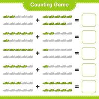 compter et faire correspondre, compter le nombre de chaussures de football et faire correspondre les bons numéros. jeu éducatif pour enfants, feuille de calcul imprimable, illustration vectorielle vecteur