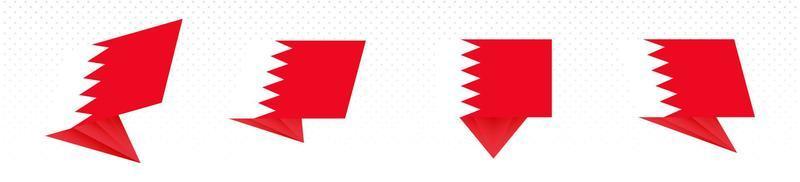 drapeau de bahreïn dans un design abstrait moderne, ensemble de drapeaux. vecteur