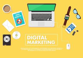 Mockup de marketing numérique vectoriel