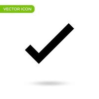 vérifier l'icône. icône minimale et créative isolée sur fond blanc. marque de symbole d'illustration vectorielle vecteur