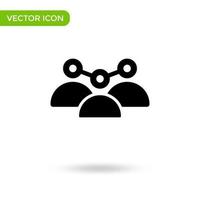 icône de coopération de gestion. icône minimale et créative isolée sur fond blanc. marque de symbole d'illustration vectorielle vecteur