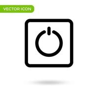 icône d'alimentation. icône minimale et créative isolée sur fond blanc. marque de symbole d'illustration vectorielle vecteur