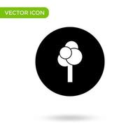 icône de l'arbre. icône minimale et créative isolée sur fond blanc. marque de symbole d'illustration vectorielle vecteur