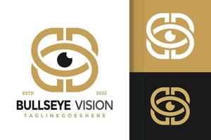 lettre b bullseye vision création de logo, vecteur de logos d'identité de marque, logo moderne, modèle d'illustration vectorielle de dessins de logo