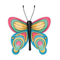 papillon en style cartoon vecteur