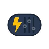 icône du panneau de contrôle de l'électricité, vecteur plat