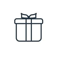 icône de boîte cadeau isolé sur fond blanc. symboles de récompense pour les applications Web et mobiles. vecteur