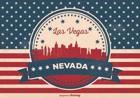 Illustration vintage de Las Vegas Skyline vecteur
