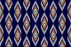 modèle sans couture ikat en tribal. art de motif ethnique géométrique. style américain, mexicain. conception pour le fond, papier peint, illustration vectorielle, tissu, vêtements, tapis, textile, batik, broderie. vecteur