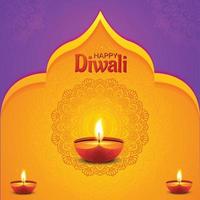 conception de bannière de médias sociaux happy diwali festival vecteur