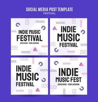 bannière web du festival pour l'affiche carrée des médias sociaux, la bannière, l'espace et l'arrière-plan vecteur