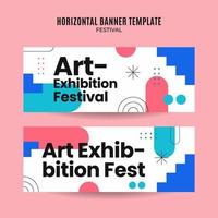 bannière web du festival pour l'affiche horizontale des médias sociaux, la bannière, l'espace et l'arrière-plan vecteur