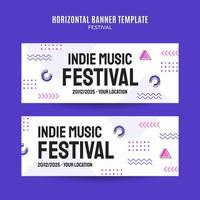 bannière web du festival pour l'affiche horizontale des médias sociaux, la bannière, l'espace et l'arrière-plan vecteur