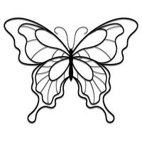 dessin de contour de papillon pour les enfants vecteur