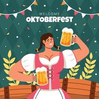 concept de festival oktoberfest vecteur