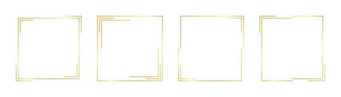 cadre doré carré vecteur