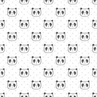 modèle de tête de panda sans couture enfants vecteur