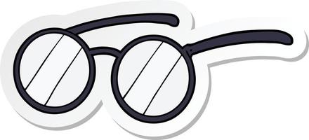 autocollant de lunettes de dessin animé vecteur