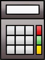 calculatrice d'école de dessin animé ombré dégradé vecteur