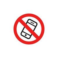 icône de téléphone d'interdiction eps 10 vecteur