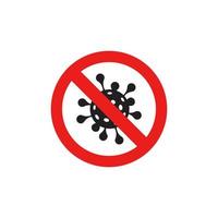 icône de virus d'interdiction eps 10 vecteur