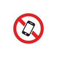 icône de téléphone d'interdiction eps 10 vecteur